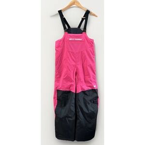 Girls Helly Hansen Ryder Insulated Ski Bib Pants Sz 8 128 EC Snowboard 🏂